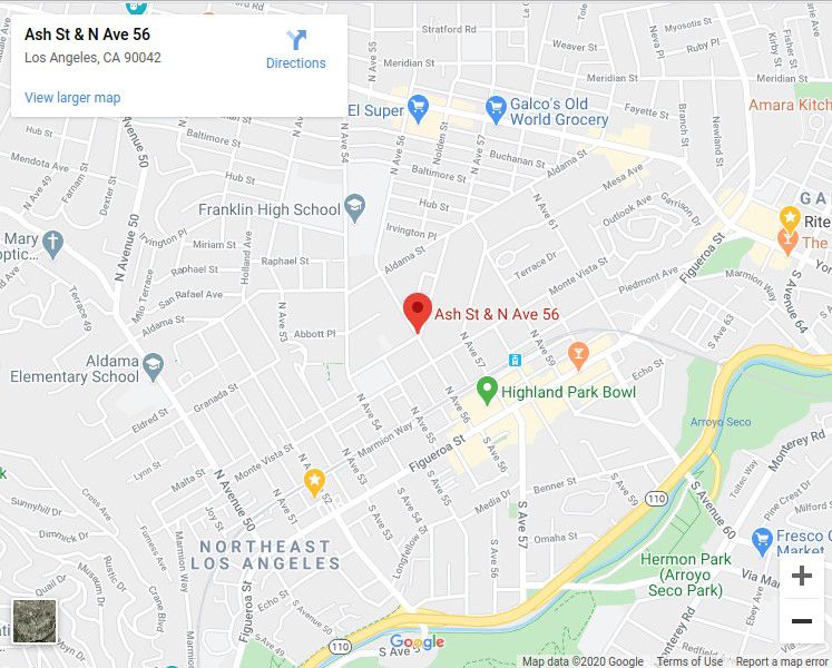Google Map of avenue 56 and ash street